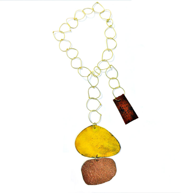 Dora-Haralambaki-necklace-n552-brown-yellow-gold